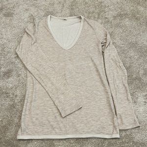 Wilfred long sleeve thick tee, cream